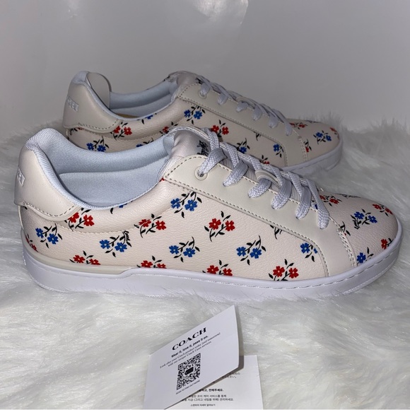 Coach Clip Low Top Sneaker With Floral Print New in box size 9.5 - Picture 4 of 8